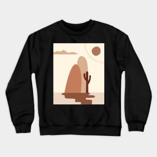 Boho Abstract Art Landscape Sunset Mountains Design Crewneck Sweatshirt